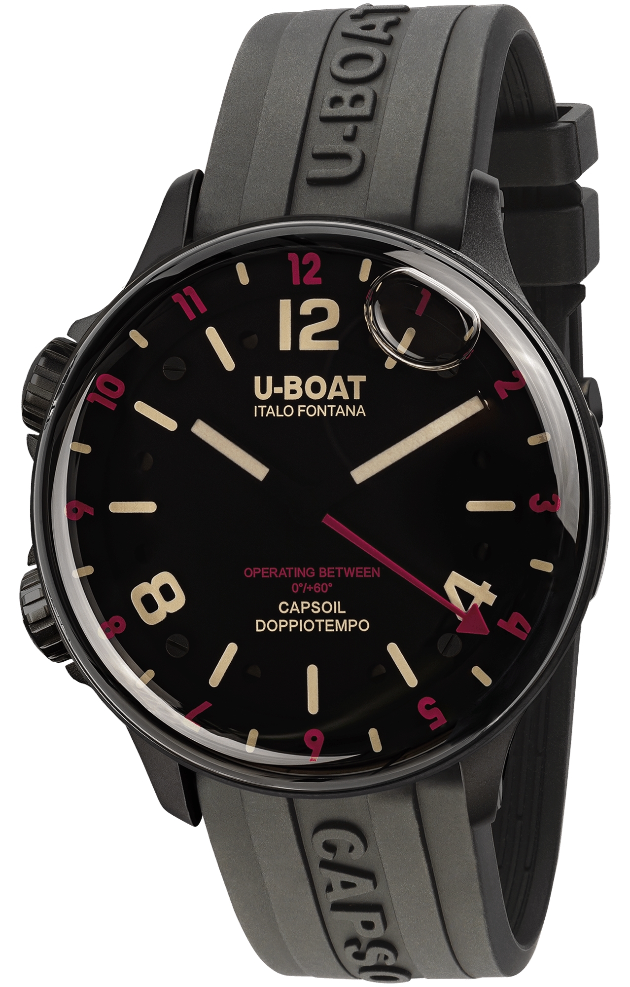 U-Boat Herrklocka 8841/B Capsoil Svart/Gummi Ø45 mm - U-Boat