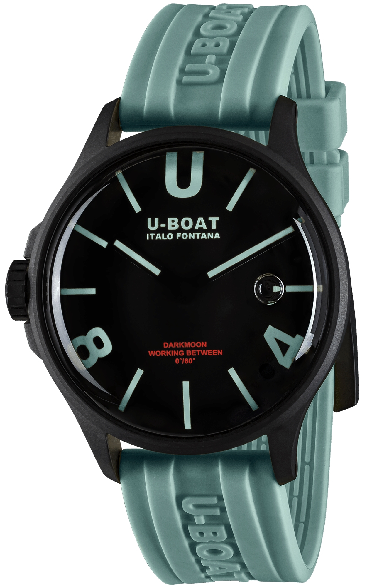 U-Boat Herrklocka 9526/A Darkmoon Svart/Gummi Ø44.8 mm - U-Boat