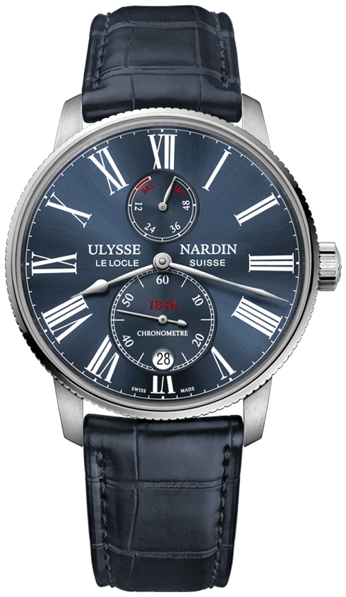 Ulysse Nardin Herrklocka 1183-310-43 Marine Collection Blå/Läder - Ulysse Nardin