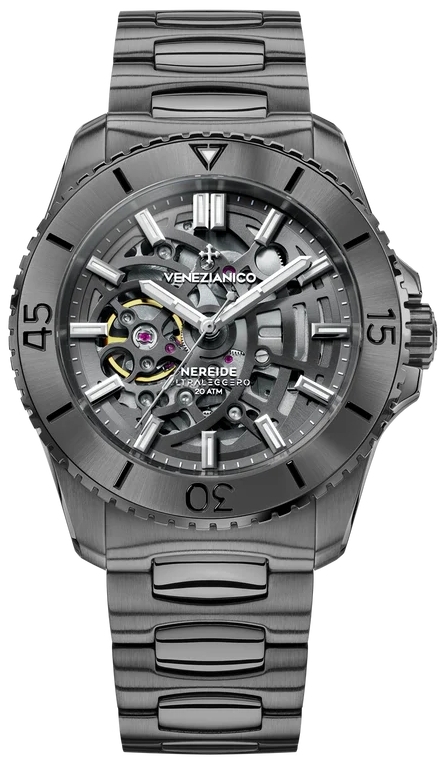 Venezianico Herrklocka 3921509C Nereide Ultraleggero Grå/Stål Ø42
