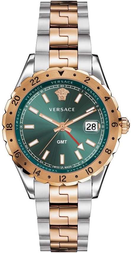 Versace Herrklocka V11050016 Hellenyium GMT Grön/Stål Ø42 mm - Versace
