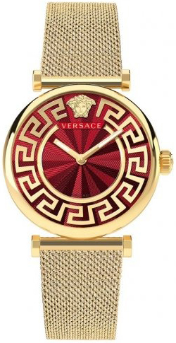 Versace Damklocka VE1CA0523 Milanese Röd/Gulguldtonat stål Ø35 mm - Versace