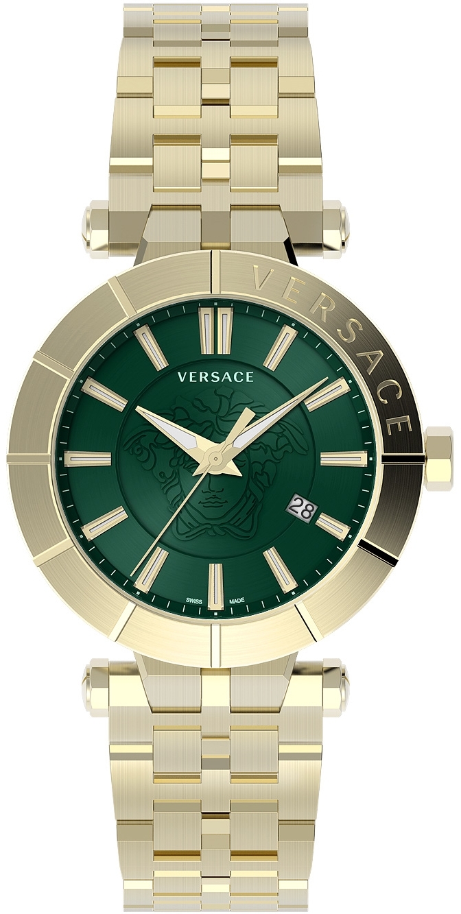 Versace Herrklocka VE2B00621 V Race Grön/Gulguldtonat stål Ø43 mm - Versace