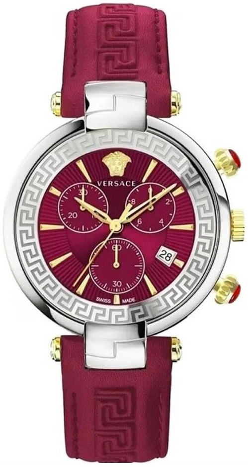 Versace Damklocka VE2M00821 Revive Röd/Läder Ø41 mm - Versace