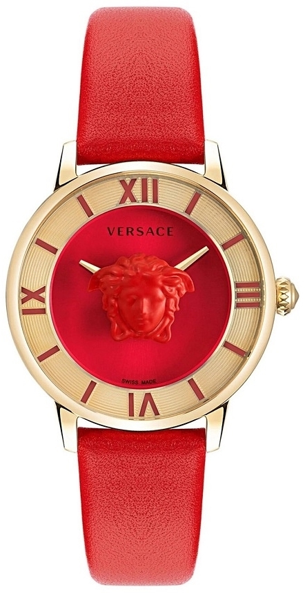 Versace Damklocka VE2R00722 Silverfärgad/Läder Ø38 mm - Versace