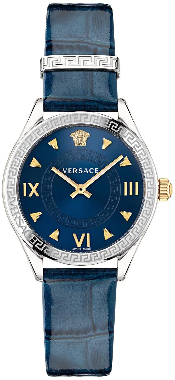 Versace Damklocka VE2S00122 Hellenyium Blå/Läder Ø36 mm - Versace