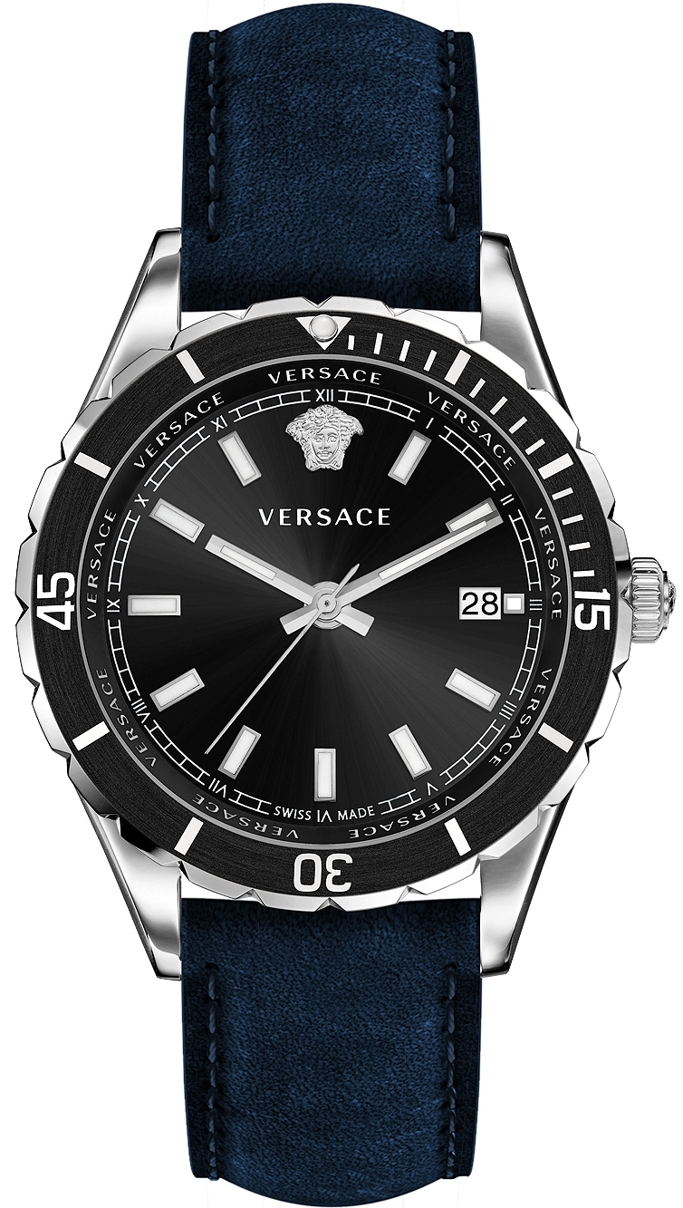 Versace Herrklocka VE3A00220 Hellenyium Svart/Läder Ø42 mm - Versace
