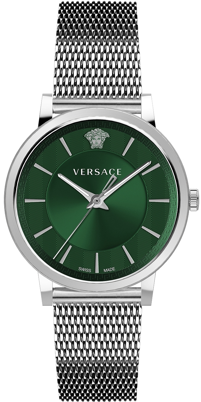 Versace Herrklocka VE5A00620 V Circle Grön/Stål Ø42 mm - Versace