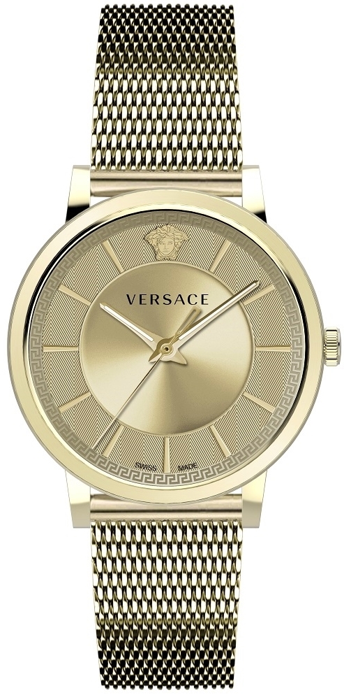 Versace Herrklocka VE5A00720 V Circle Guldtonad/Gulguldtonat stål - Versace