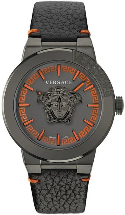 Versace Herrklocka VE7E00323 Medusa Grå/Läder Ø43 mm - Versace