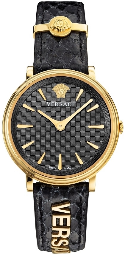 Versace Damklocka VE8101019 Svart/Läder Ø38 mm - Versace