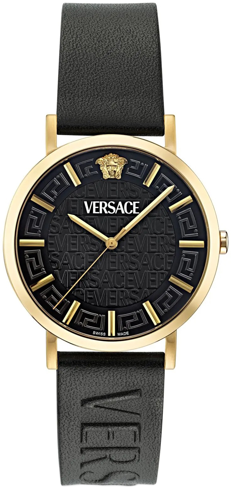 Versace Herrklocka VE8Q00224 Greca Svart/Läder Ø40 mm - Versace