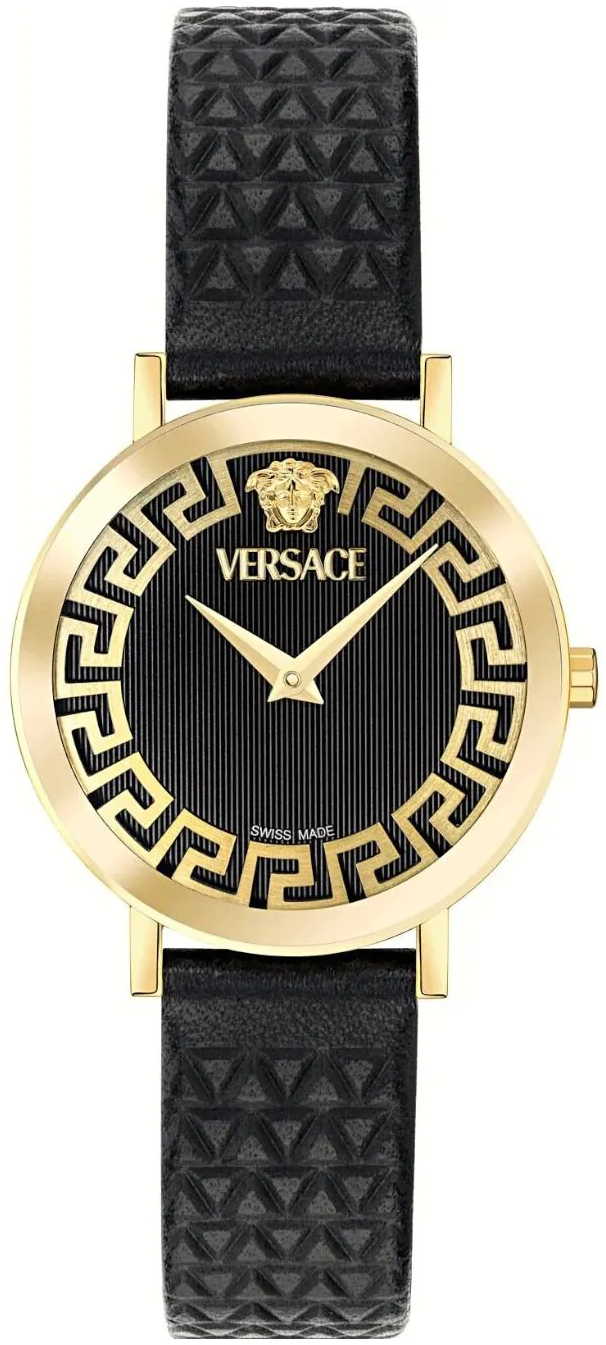 Versace Damklocka VE9A00224 Daedalus Svart/L&auml;der &Oslash;35 mm