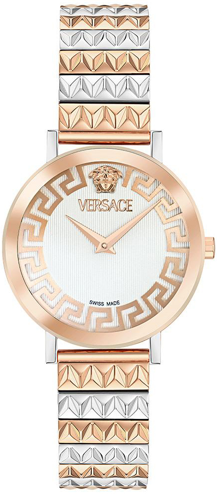 Versace Damklocka VE9A00324 Daedalus Silverf&auml;rgad/Ros&eacute;guldstonat