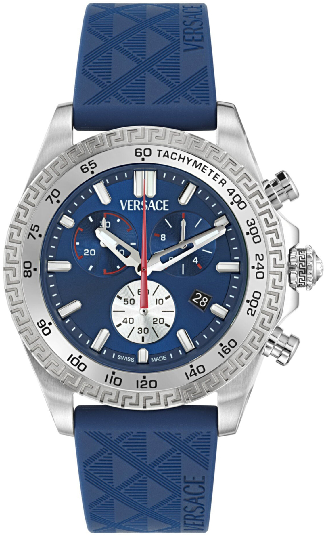 Versace Herrklocka VE9K00124 Chrono X Blå/Gummi Ø44 mm - Versace