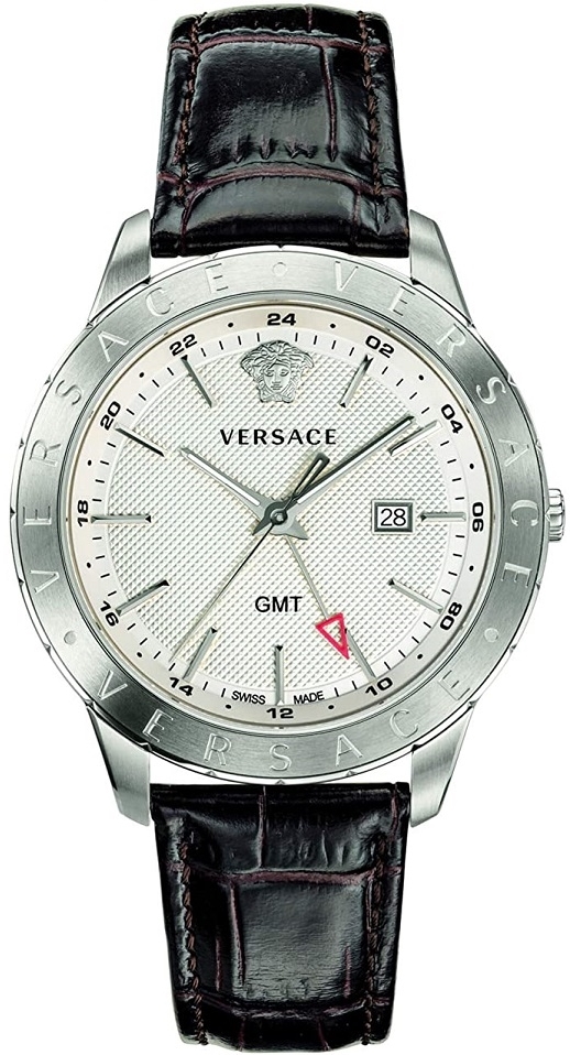 Versace Herrklocka VEBK00118 Univers Silverfärgad/Läder Ø43 mm - Versace