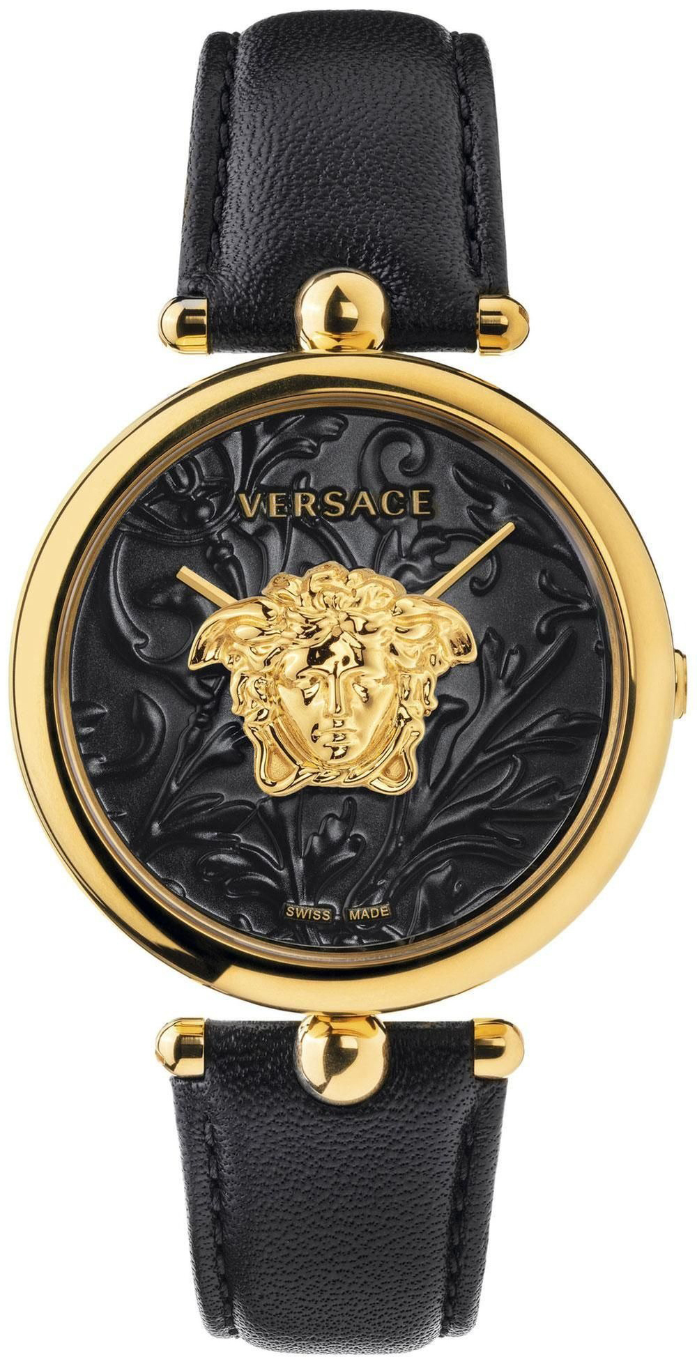 Versace Damklocka VECO01420 Palazzo Empire Svart/Läder Ø39 mm - Versace