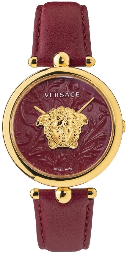 Versace Damklocka VECO01520 Palazzo Röd/Läder Ø39 mm - Versace