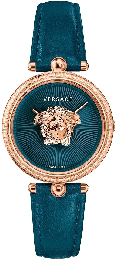 Versace Damklocka VECQ00318 Palazzo Blå/Läder Ø34 mm - Versace