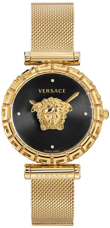 Versace Damklocka VEDV01319 Palazzo Empire Svart/Gulguldtonat stål