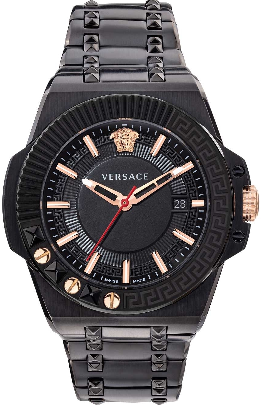 Versace Herrklocka VEDY00719 Chain Reaction Svart/Stål Ø46 mm - Versace