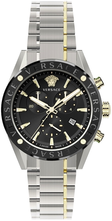 Versace Herrklocka VEHB00619 V Chrono Guldtonad/Stål Ø44 mm