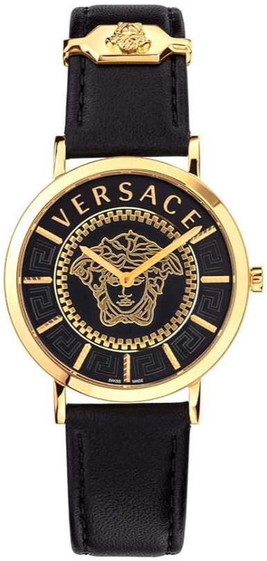 Versace Damklocka VEK400421 Essential Svart/Läder Ø36 mm - Versace
