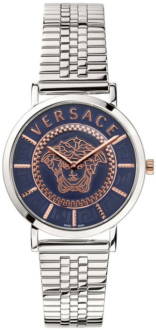 Versace Damklocka VEK400821 Essential Blå/Stål Ø36 mm - Versace