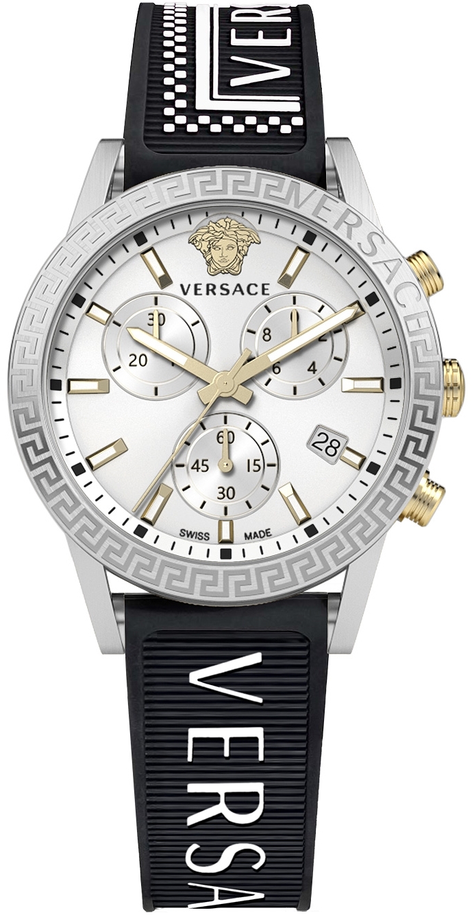 Versace Damklocka VEKB00122 Sport Tech Silverfärgad/Gummi Ø40 mm - Versace