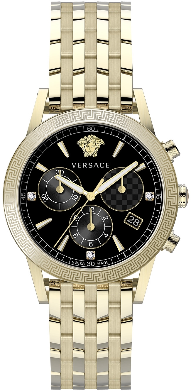 Versace Damklocka VELT00919 Sport Tech Svart/Gulguldtonat stål Ø40 - Versace
