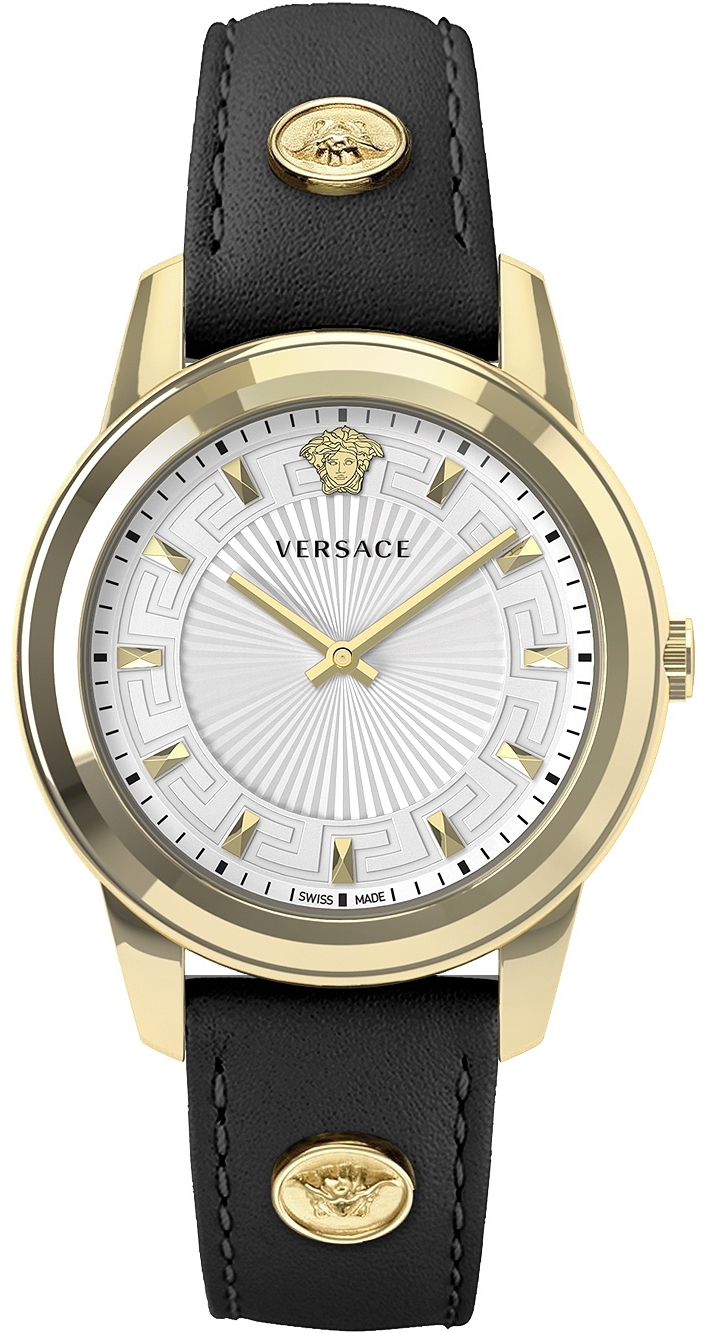 Versace Damklocka VEPX01021 Greca Silverfärgad/Läder Ø38 mm - Versace