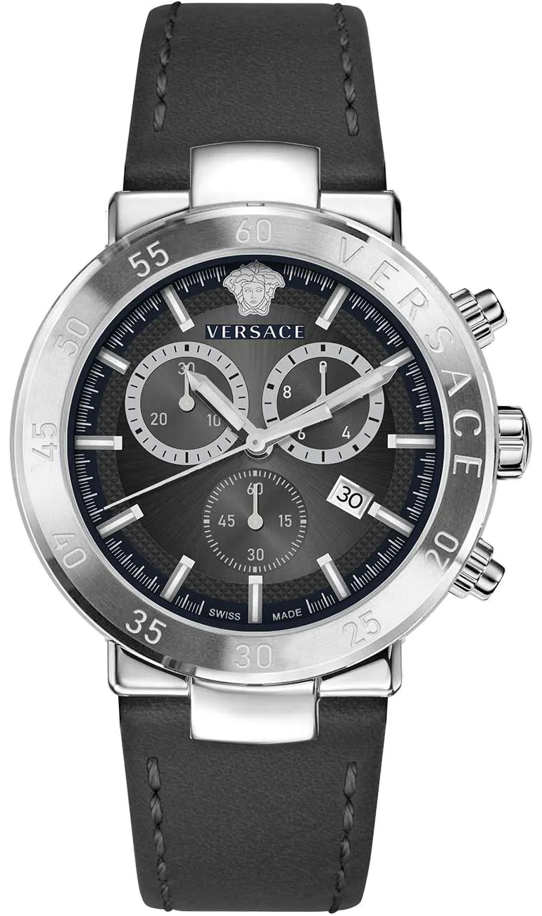 Versace Herrklocka VEPY00120 Urban Mystique Svart/Läder Ø44 mm - Versace