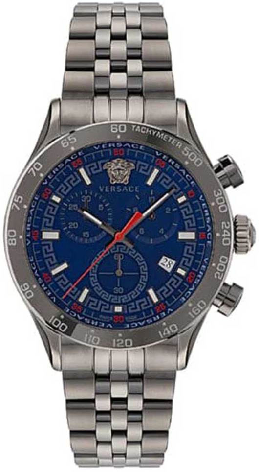 Versace Herrklocka VEQX00722 Hellenyium Blå/Stål Ø44 mm - Versace