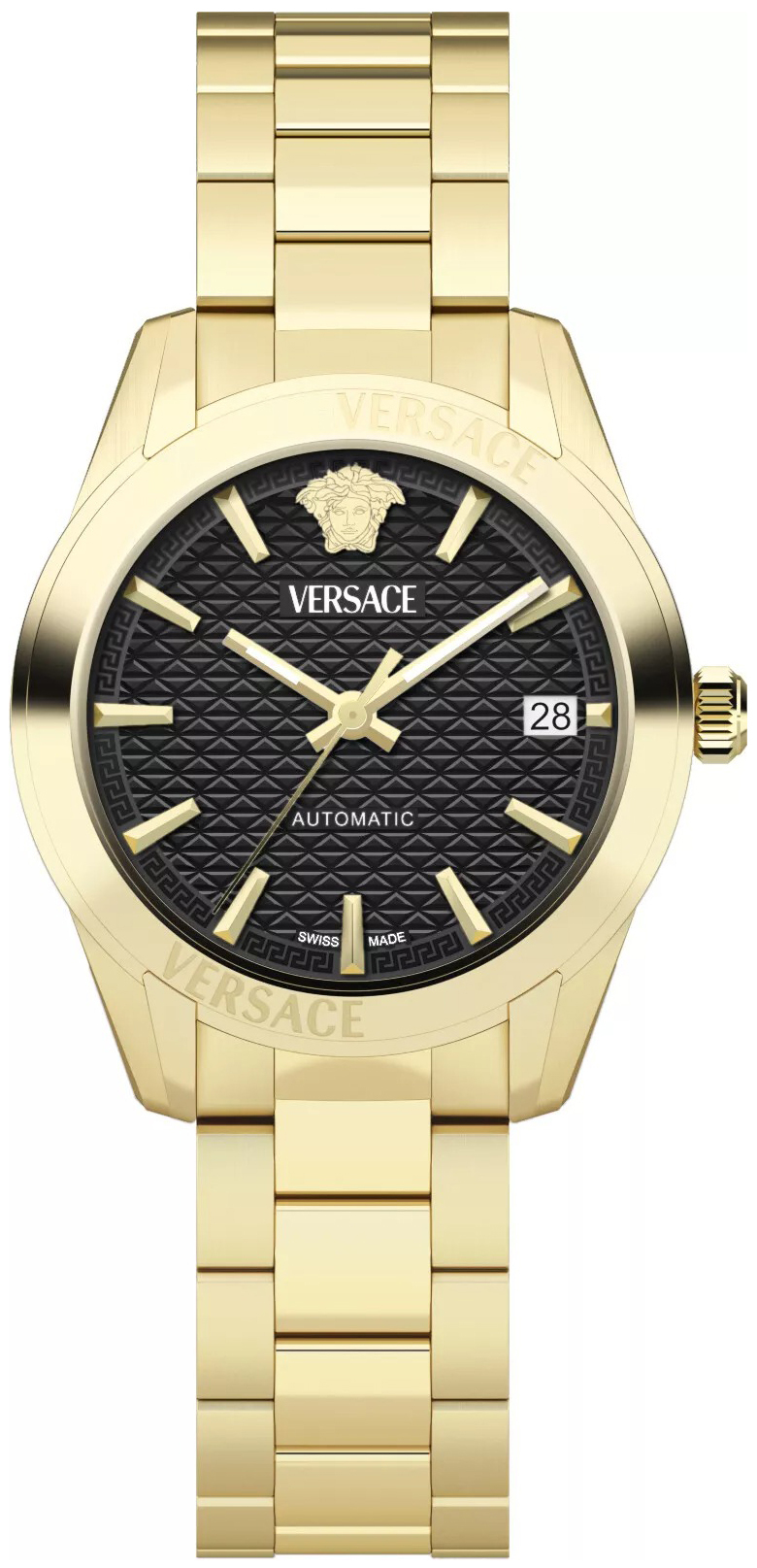 Versace Damklocka VESCA0624 Greca Svart/Gulguldtonat stål Ø35 mm - Versace