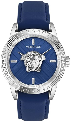 Versace Herrklocka VESN00122 V Code Blå/Läder Ø43 mm - Versace