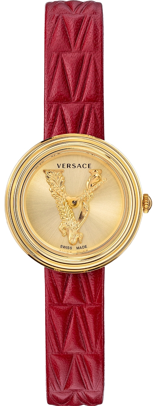 Versace Damklocka VET300521 V Virtus Guldtonad/Läder Ø28 mm - Versace