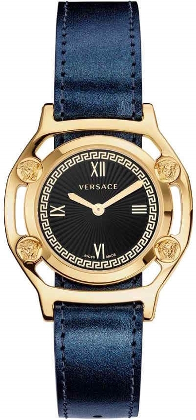 Versace Damklocka VEVF00720 Medusa Frame Set Svart/Läder Ø37 mm - Versace