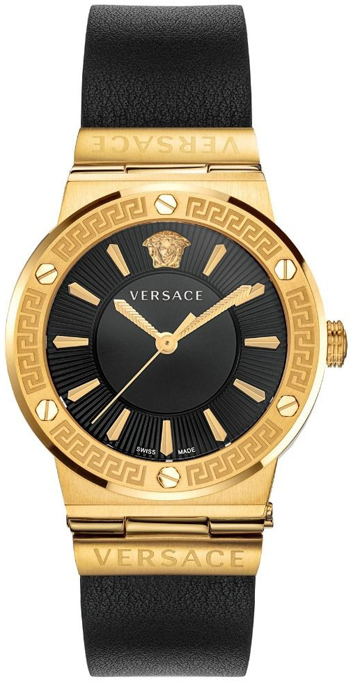 Versace Damklocka VEVH00320 Greca Svart/Läder Ø38 mm - Versace