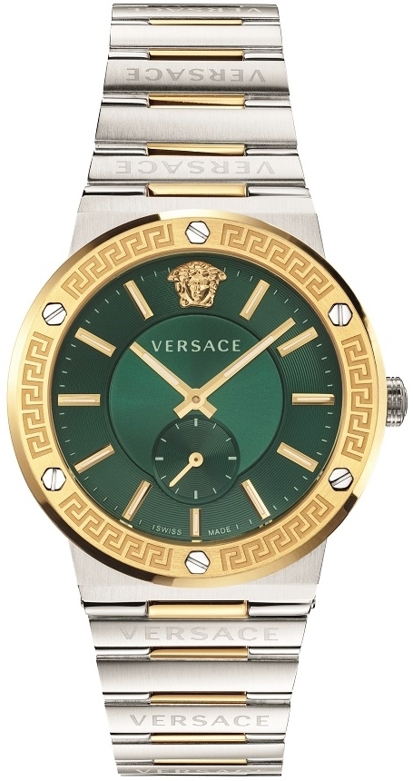 Versace Herrklocka VEVI00420 Greca Logo Grön/Stål Ø42 mm