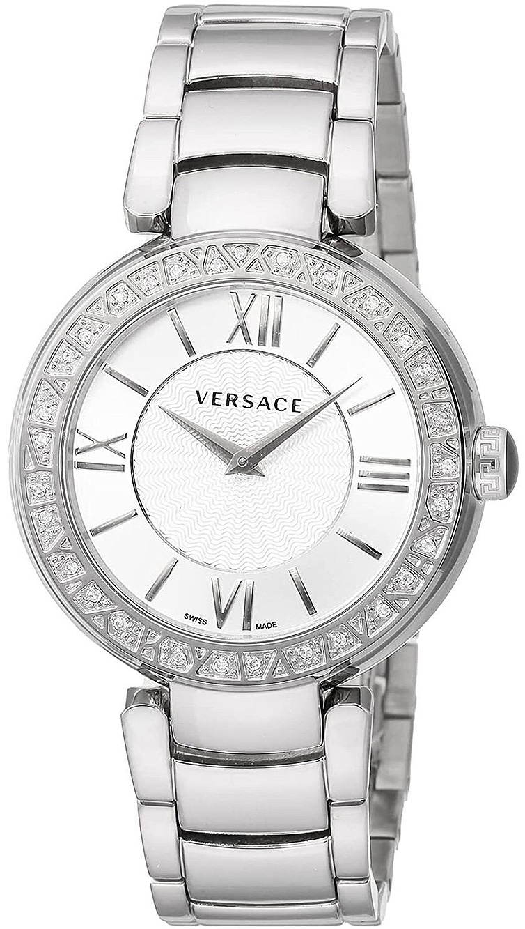 Versace Damklocka VNC160015 Leda Lady Silverfärgad/Stål Ø38 mm - Versace