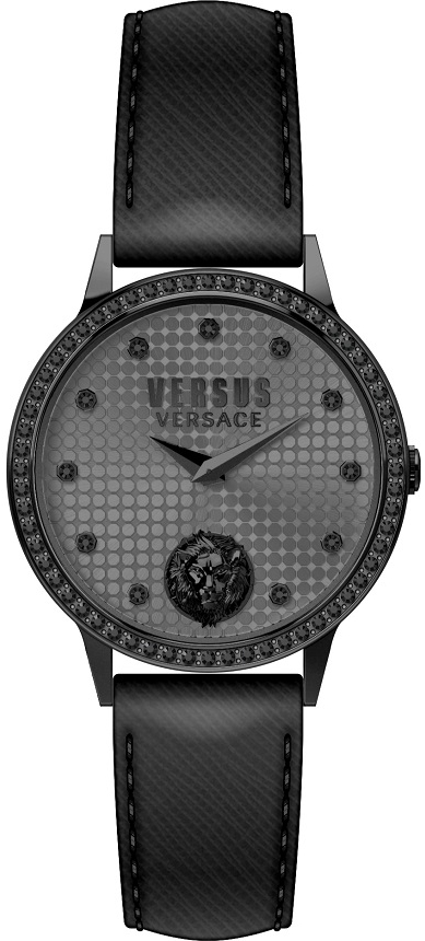 Versus by Versace Damklocka VSP572521 Strandbank Crystals Grå/Läder - Versus by Versace