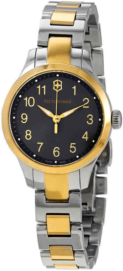 Victorinox Damklocka 241841 Svart/Gulguldtonat stål Ø28 mm - Victorinox