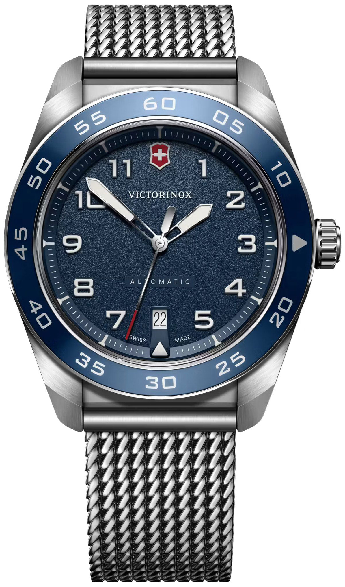 Victorinox Herrklocka 242045 Swiss Army Bl&aring;/St&aring;l &Oslash;42 mm