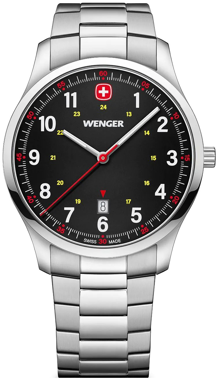 Wenger Herrklocka 01.1441.131 City Svart/St&aring;l &Oslash;42 mm