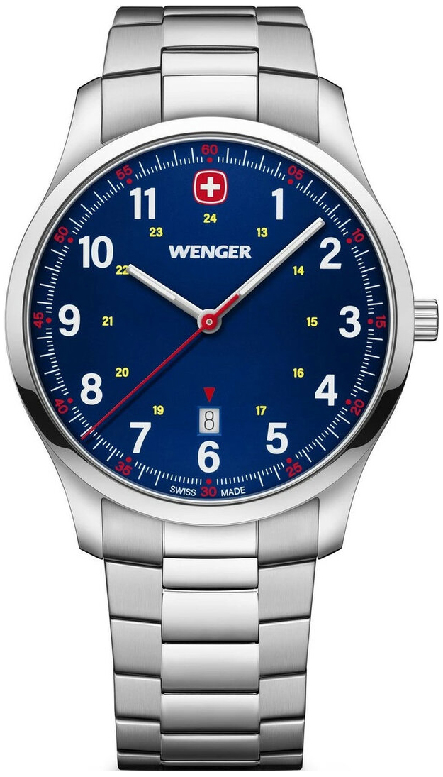 Wenger Herrklocka 01.1441.134 City Blå/Stål Ø42 mm