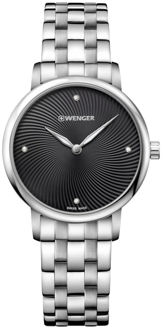 Wenger Damklocka 01.1721.105 Svart/St&aring;l &Oslash;35 mm