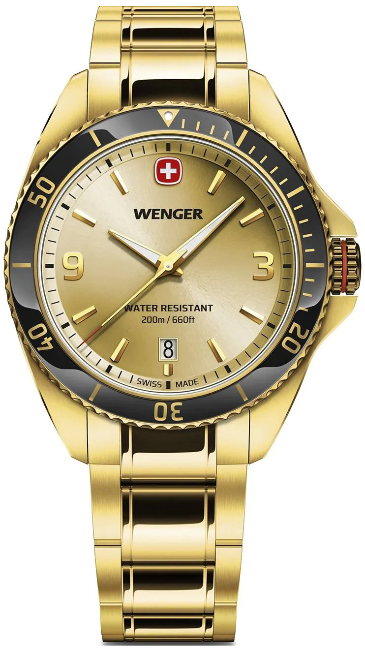 Wenger Herrklocka 01.2031.108 Executive Guld/Gulguldtonat stål Ø40