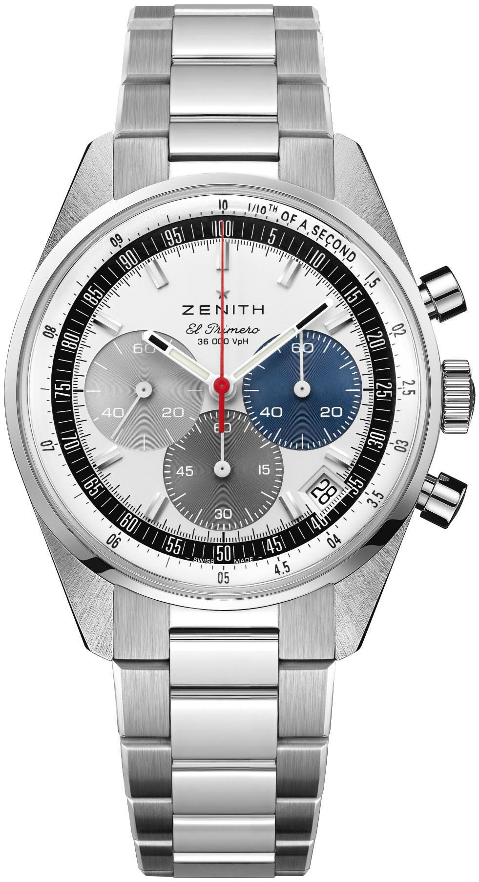 Zenith Herrklocka 03.3200.3600-69.M3200 El Primero Vit/Stål Ø38 mm - Zenith