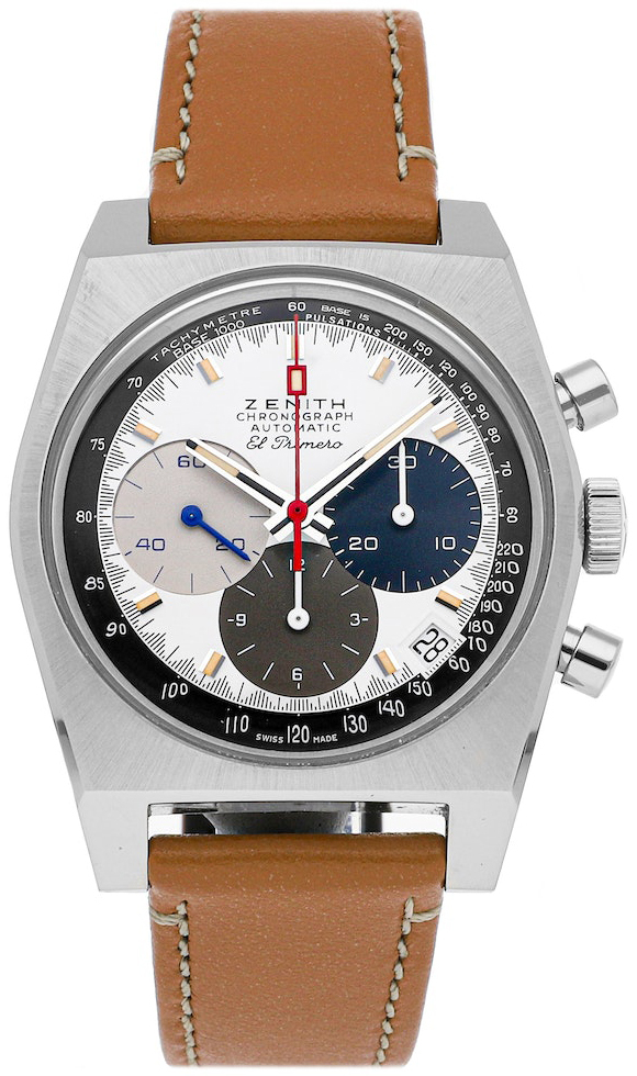Zenith 03.A384.400-3817.C855 El Primero Vit/Läder Ø37 mm - Zenith