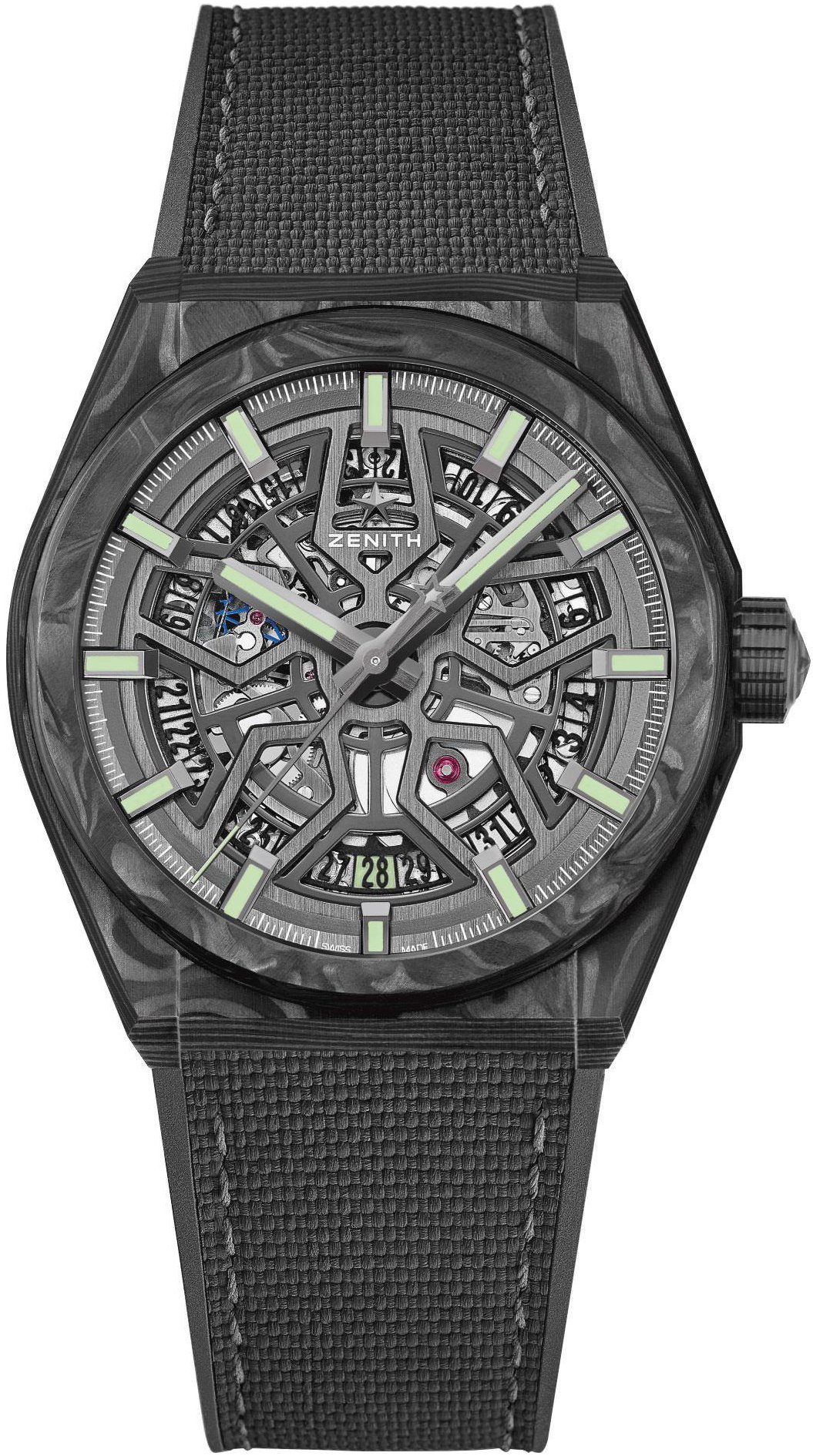 Zenith Herrklocka 10.9000.670-80.R795 Defy Classic Svart/Gummi Ø41 mm - Zenith